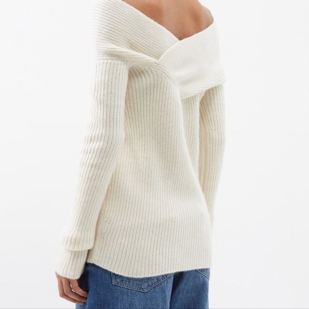 Chic Off-Shoulder Cream Sweater